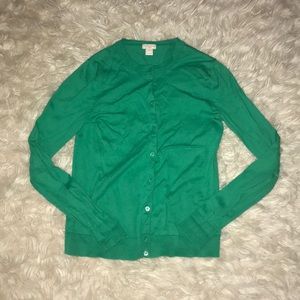 JCrew Green Cardigan